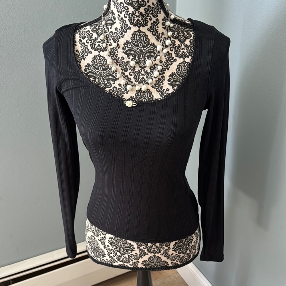 Hollister black Ribbed Women's Top